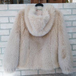 Free People Faux Fur Pullover Jacket RARE